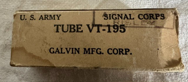 U.S Signals radio tubes and bulbs, NoS