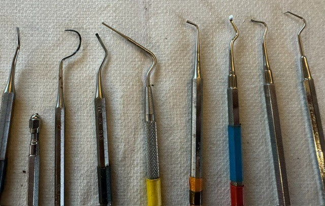 Nice Group Of Vintage Medical Dental Instruments Longest  10 "