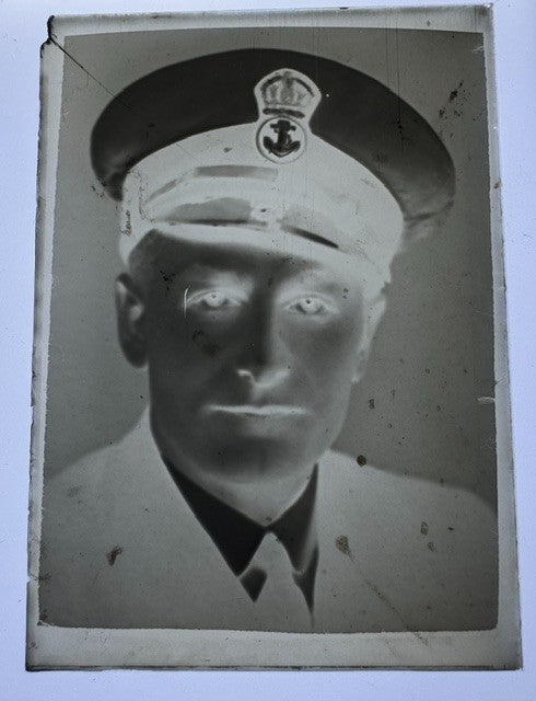 Seven vintage glass plate negatives