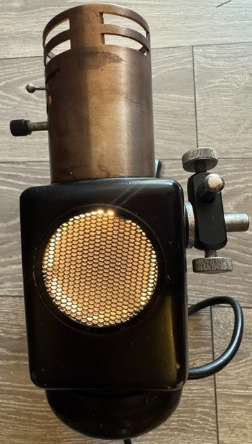 stunning retro microscope adjustable light source, 1960s, Good lamp
