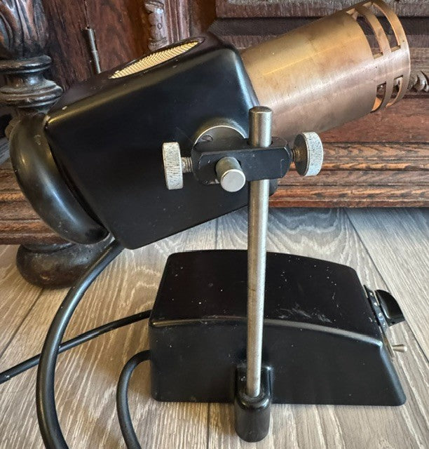 stunning retro microscope adjustable light source, 1960s, Good lamp