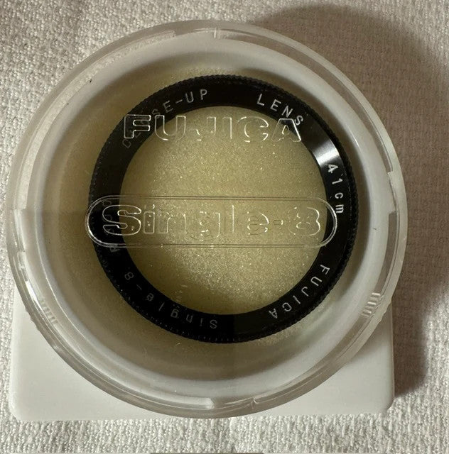 Fujica Single-8 P-300 Close-Up Lens 41mm — Original Box & Case, Made in Japan