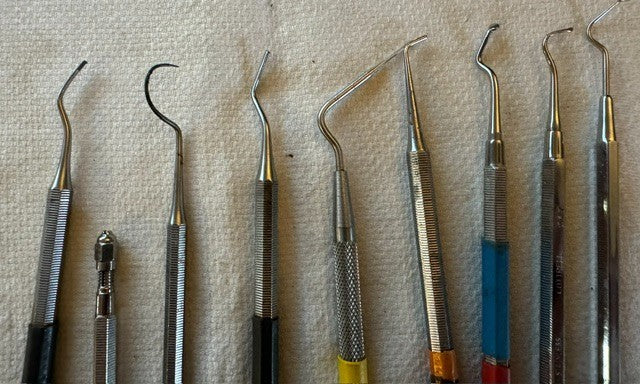 Nice Group Of Vintage Medical Dental Instruments Longest  10 "