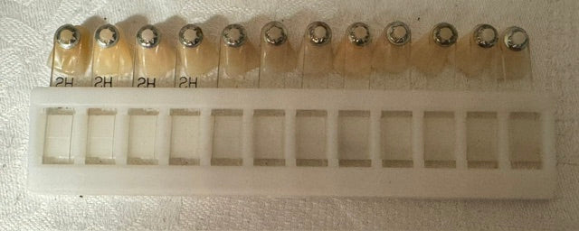 Vintage dentistry teeth colour matching sets