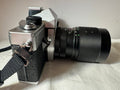 Praktica LB 35mm film camera , Prakticar f2.8 135mm lens