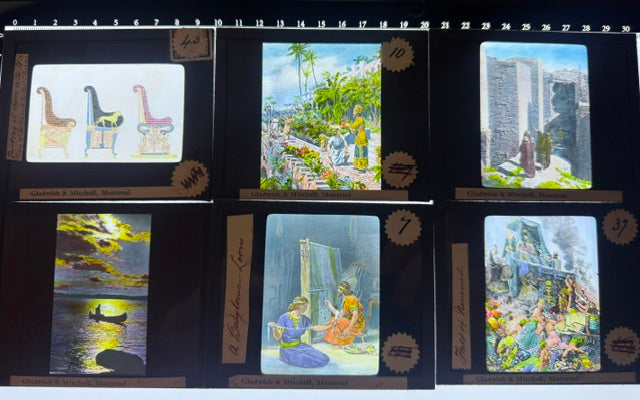 Six Antique Hand-Coloured Magic Lantern Slides — Middle East / North Africa, Gladwish & Mitchell