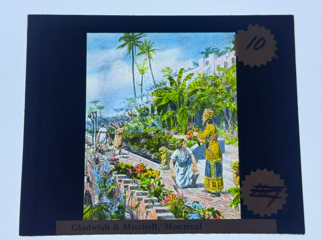 Six Antique Hand-Coloured Magic Lantern Slides — Middle East / North Africa, Gladwish & Mitchell