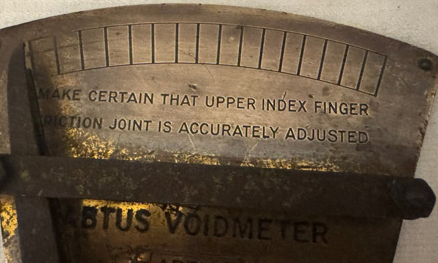Abtus Voidmeter Railway Track Inspection Gauge c.1936 — Brass & Cast Iron, Patented