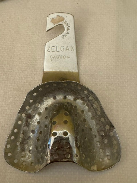 Six Vintage Stainless Steel Dental Impression Trays — Antique Dentistry, Assemblage Art