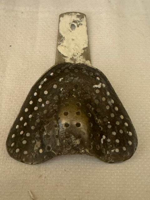 Six Vintage Stainless Steel Dental Impression Trays — Antique Dentistry, Assemblage Art