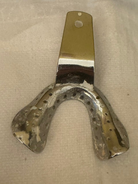 Six Vintage Stainless Steel Dental Impression Trays — Antique Dentistry, Assemblage Art