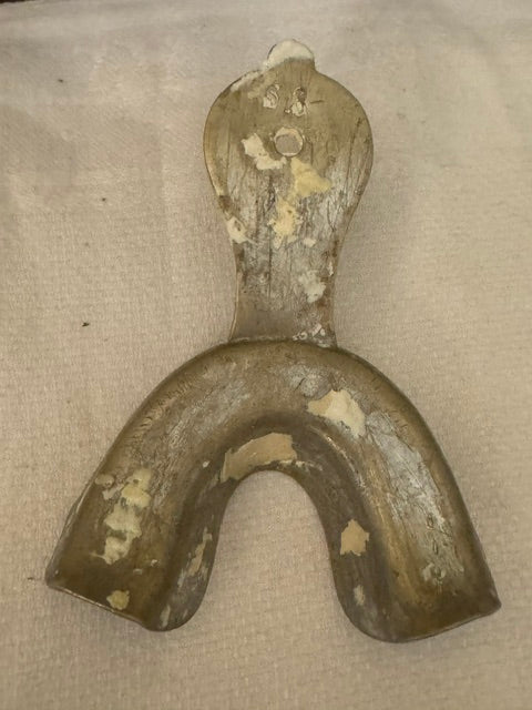 Six Vintage Stainless Steel Dental Impression Trays — Antique Dentistry, Assemblage Art