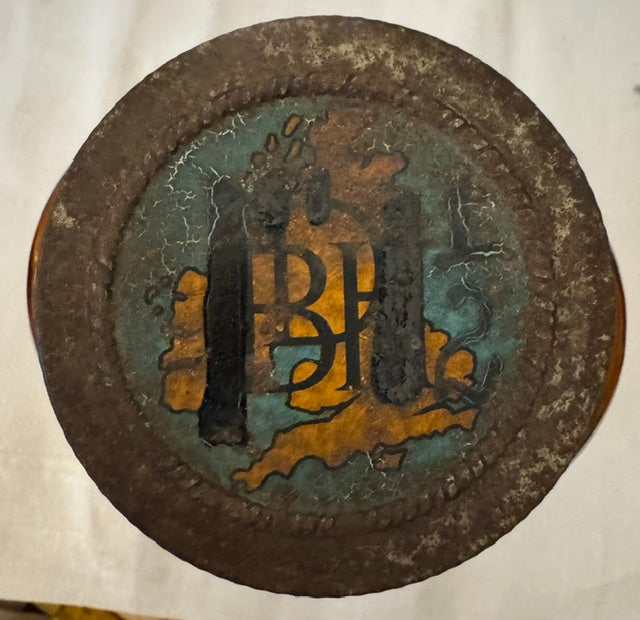 Vintage Amber Glass Chemist's Bottle — 'Sodii Benzoas B.P.', Wright, Layman & Umney Ltd, Original Label & Lid