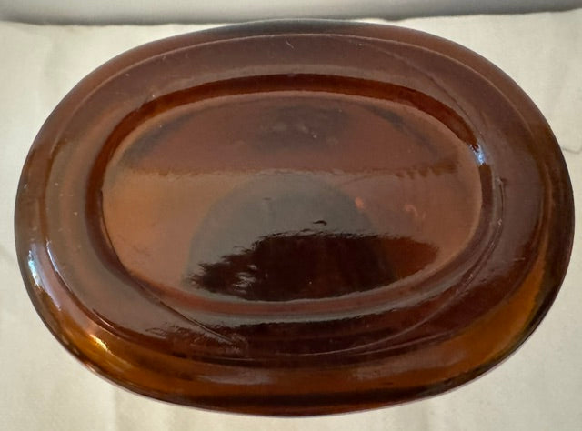Vintage Amber Glass Chemist's Bottle — 'Sodii Benzoas B.P.', Wright, Layman & Umney Ltd, Original Label & Lid