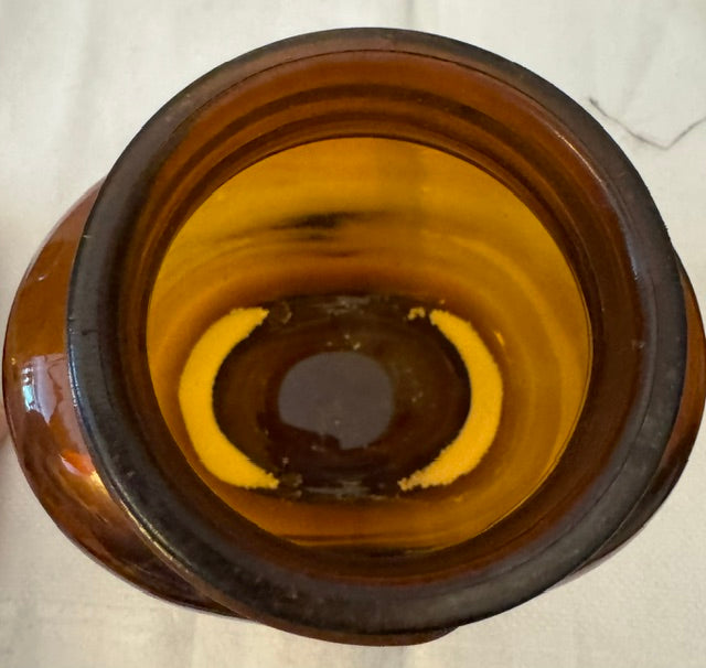 Vintage Amber Glass Chemist's Bottle — 'Sodii Benzoas B.P.', Wright, Layman & Umney Ltd, Original Label & Lid
