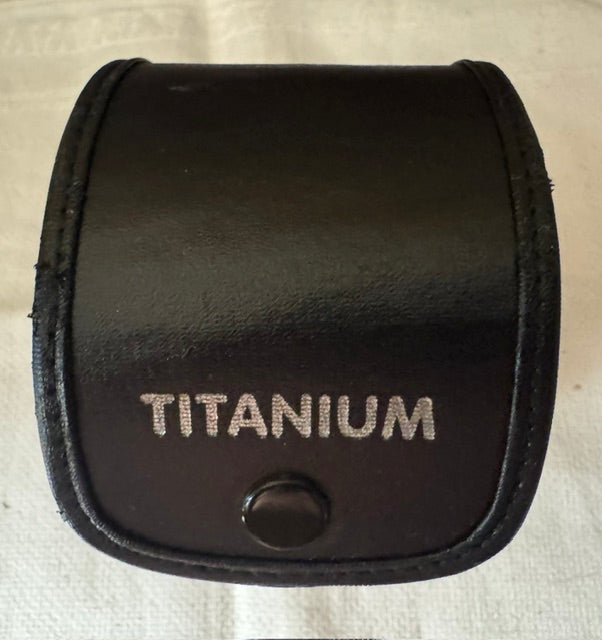 Titanium Super Wide Angle 0.42x AF Lens — Leather Case, Two Adapter Rings, Original Box & Instructions