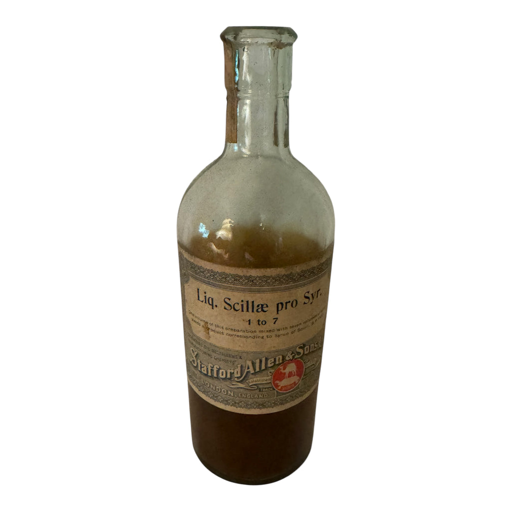 Vintage Pharmacy Bottle — Stafford Allen & Sons Ltd, Liquid Scillae Extract