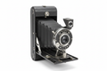 Vintage Folding Bellows Camera - White Background